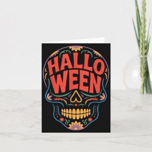 Halloween Kostuums Schedel Typografie Grafisch Gri Kaart
