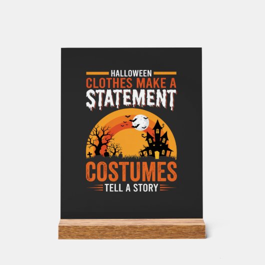 Halloween Kostuums Statement Geheime Huis Ontwerp Acryl Bord (Voorkant)