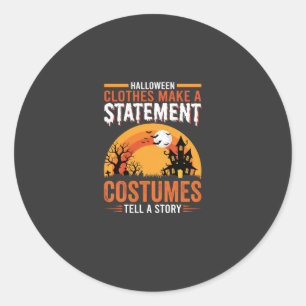 Halloween Kostuums Statement Geheime Huis Ontwerp Ronde Sticker