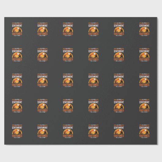 Halloween Kostuums Statement Spookhuis Ontwerp Cadeaupapier (Vlak)