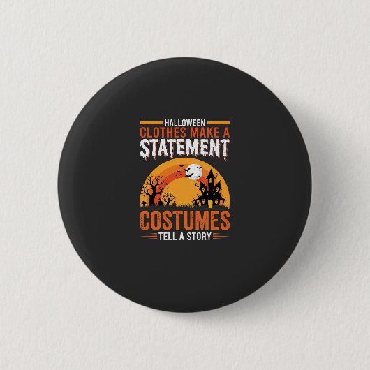 Halloween Kostuums Statement Spookhuis Ontwerp Ronde Button 5,7 Cm (Voorkant)