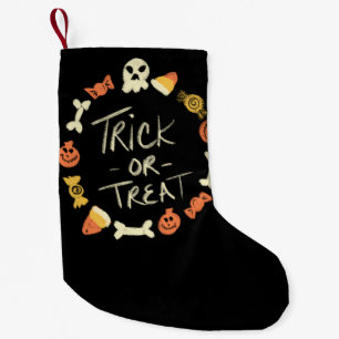 Halloween Kous   Spooky Trick or treat krans Kleine Kerstsok