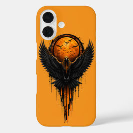 Halloween Kraai Kunst Verf Splatter Grafische iPho iPhone 16 Hoesje