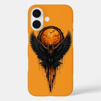 Halloween Kraai Kunst Verf Splatter Grafische iPho iPhone 16 Hoesje