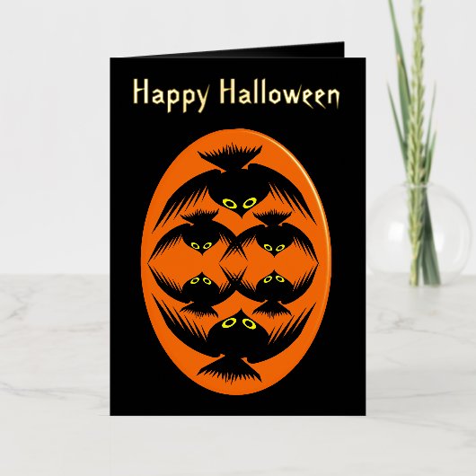 Halloween Kraaien Custom Folie Wenskaart (Voorkant)