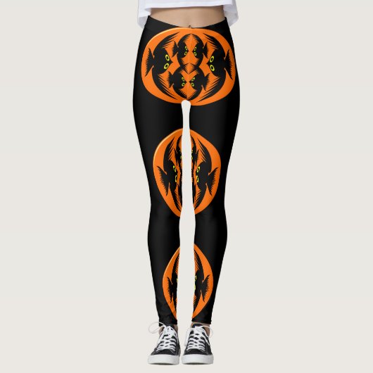 Halloween Kraaien Leggings (Voorkant)