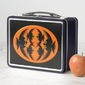 Halloween kraaien metalen lunchbox (In situ)