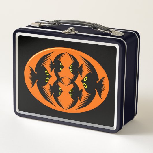 Halloween kraaien metalen lunchbox (Voorkant)