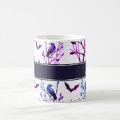 Halloween kraaien vleermuizen monogram gepersonali koffiemok (Center)