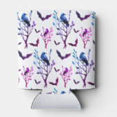 Halloween kraaien vleermuizen roze Paarse Waterver Blikjeskoeler (Achterkant)