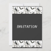 Halloween kraaien vleermuizen zwart en wit Waterve Kaart (Achterkant)