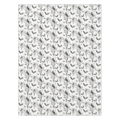 Halloween kraaien vleermuizen zwart en wit Waterve Tafelkleed (Voorkant)