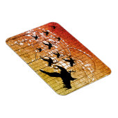 Halloween Kraaien vliegen door spookkasteel in lic Magneet (Rechterzijde)