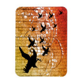 Halloween Kraaien vliegen door spookkasteel in lic Magneet (Verticaal)