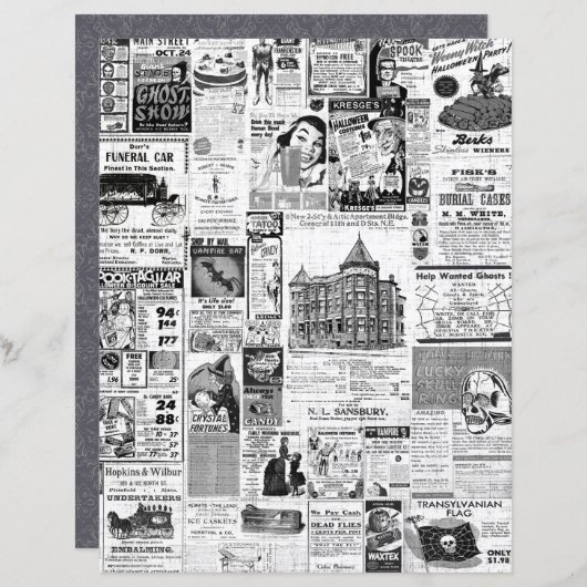 Halloween Kranten Advertenties (Voorkant / Achterkant)