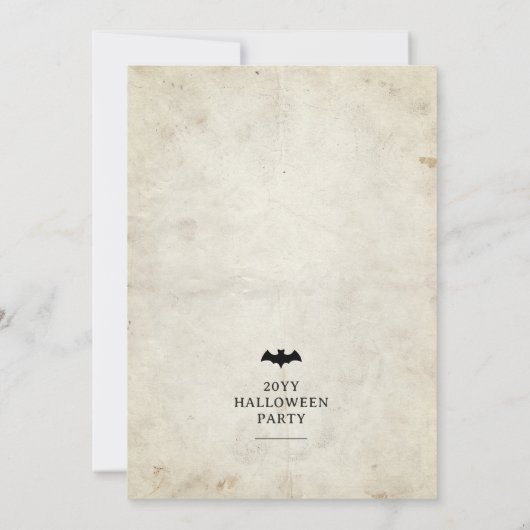 Halloween Kranten Uitnodiging met Programma (Achterkant)