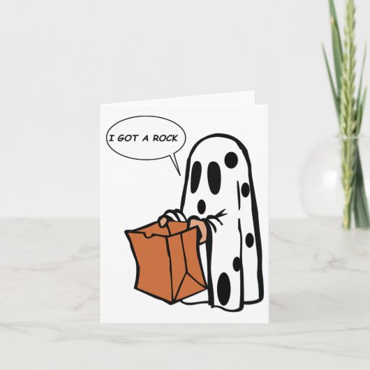 Halloween kreeg ik een spooksteen kaart (Voorkant)