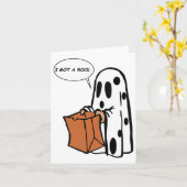 Halloween kreeg ik een spooksteen kaart (Gele Bloem)