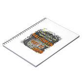 Halloween Krijg het Griezelframe Pompoenen Vleermu Notitieboek (Linkerzijde)