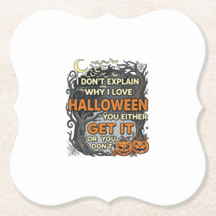Halloween Krijg Het Griezelige Boom Pompoenen Vlee Kartonnen Onderzetters