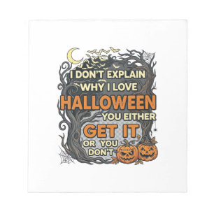 Halloween Krijg Het Griezelige Boom Pompoenen Vlee Notitieblok
