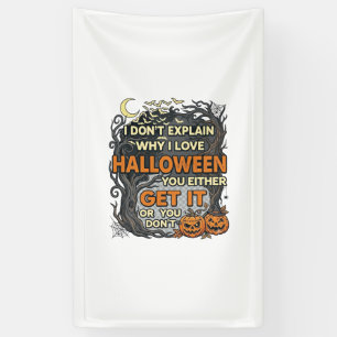 Halloween Krijg Het Griezelige Boom Pompoenen Vlee Spandoek