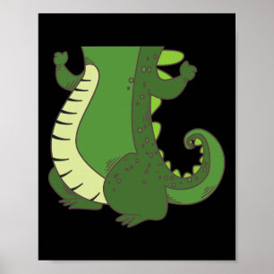 Halloween krokodillenkostuum Cool Croc Body Lazy G Poster