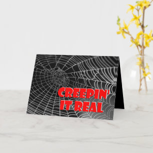 Halloween Kruipen het Echt Spinneweb Kaart