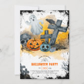 Halloween-kruisen en uitnodiging voor spookfeesten (Voorkant)