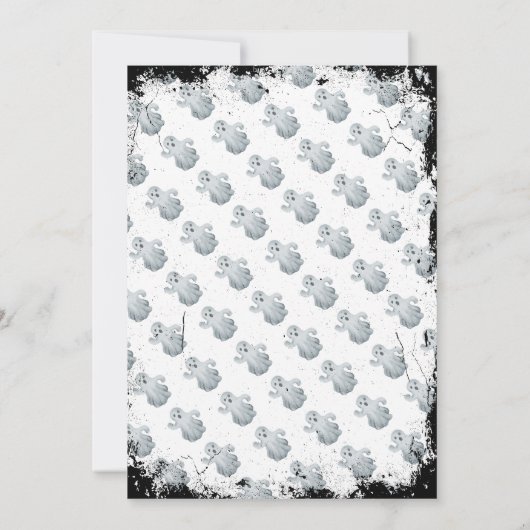 Halloween-kruisen en uitnodiging voor spookfeesten (Achterkant)