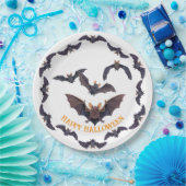Halloween-kudde spookachtige vleermuizen papieren bordje (Feest)