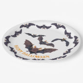 Halloween-kudde spookachtige vleermuizen papieren bordje (Gekanteld)