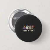 Halloween Kuiken of Behandeling Grappig Kip Kostuu Ronde Button 5,7 Cm (Voorkant /achterkant)
