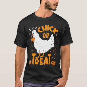 Halloween kuiken of trakteren grappige Halloween k T-shirt
