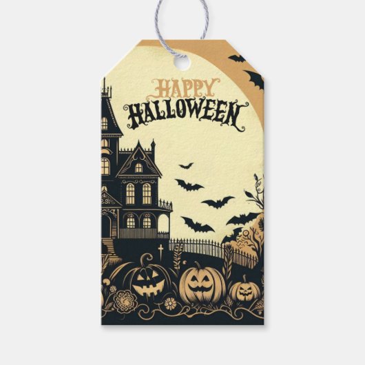  Halloween kunst Cadeaulabel (Voorkant)