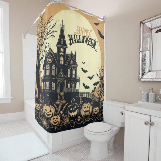 Halloween kunst Douchegordijn (In situ)