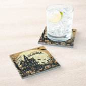  Halloween kunst Glazen Onderzetter (Schuin)