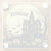  Halloween kunst Glazen Onderzetter (Achterkant)