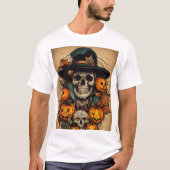 Halloween-kunst in tattoo-stijl: spookachtige en g t-shirt (Voorkant)