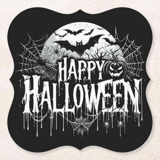  Halloween kunst Kartonnen Onderzetters (Voorkant)