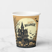 Halloween kunst Papieren Bekers (Achterkant)
