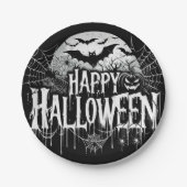 Halloween kunst Papieren Bordje (Voorkant)