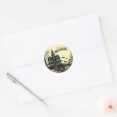 Halloween kunst Ronde Sticker (Envelop)