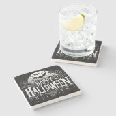  Halloween kunst Stenen Onderzetter (Zijkant)