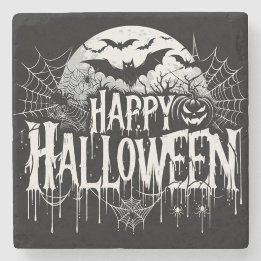  Halloween kunst Stenen Onderzetter (Voorkant)