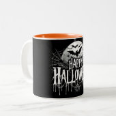 Halloween kunst Tweekleurige Koffiemok (Voorkant links)