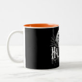 Halloween kunst Tweekleurige Koffiemok (Links)