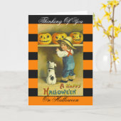 Halloween  kunst Wenskaarten Kaart (Gele Bloem)