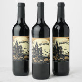 Halloween kunst Wijn Etiket (Flessen)