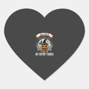 Halloween Kunstgeschiedenis Leraar Pompoen Ontwerp Hart Sticker